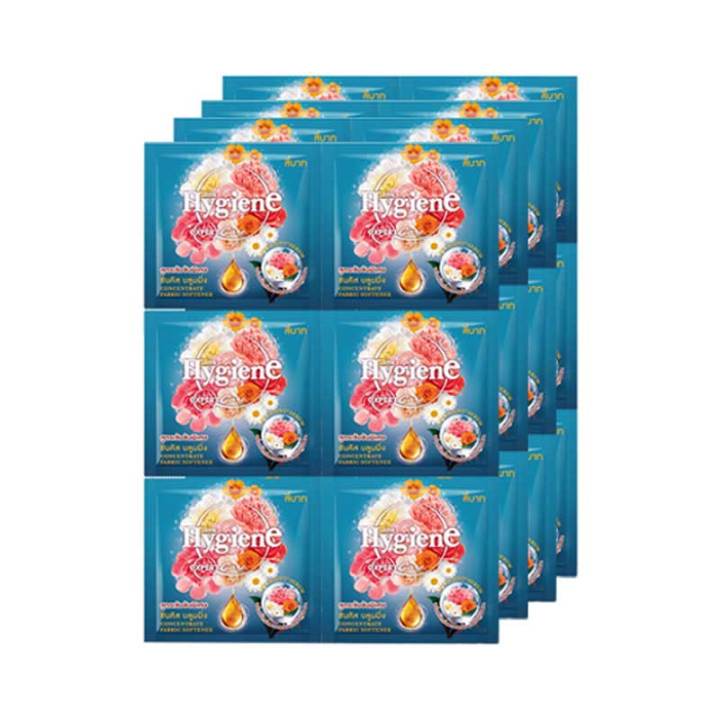 Hygiene Expert Care Life Scent Concentrate Softener Sun Kiss Blooming Aqua 20 ml x 24.ไฮยีน เอ็กซ์เพิร์ทแคร์ ไลฟ์ เซ้นท์ น้ำยาปรับผ้านุ่ม สูตรเข้มข้น กลิ่นซันคิส บลูมมิ่ง อควา 20 มล. x 24