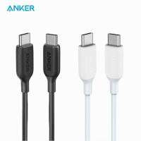 Anker 543 USB-C ไปยัง USB-C ประเภท C 60W-100W Powerline III สายชาร์จเร็วสำหรับ Samsung Galaxy S20บวก S9 S8บวกที่ชาร์จสายเคเบิลโทรศัพท์