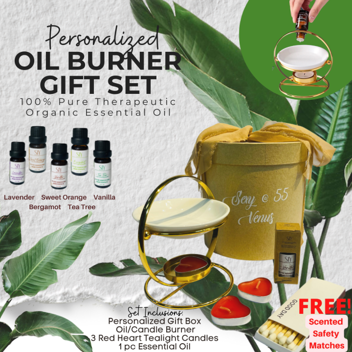 Romantic Ceramic Tealight Candle Holder Oil Burner Gift Set Aroma Diffuser Essential Oil