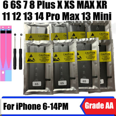 เปลี่ยนแบตเตอรี่โทรศัพท์มือถือสำหรับ iPhone 6S 7 8 6 Plus SE 5S 5 X XS XR MAX 11 12 13 Mini 14 Pro Max Plus battery replacement for iPhone 7 Plus แบตเตอรี่ ไอโฟน7Plus / 6Plus / ไอโฟนX / ไอโฟน11