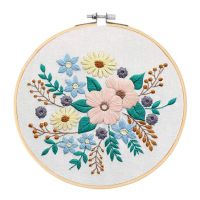 Accurate Cross Stitch Kit Flower Pattern DIY Embroidery Starter for Adults Kids Home Decoration