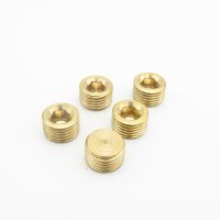 5PCS 1/4 quot; BSP Male Thread Hex Socket Brass End Cap Plug Pipe Fitting Coupler Connector Adapter For Water Fuel Gas