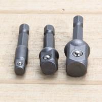 3Pcs Socket Adapter Drill BIts Set Hex Shank 1/4 quot; 3/8 quot; 1/2 quot; Impact Drill Bits Hex Wrench Sleeve Bar