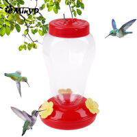 เครื่องป้อนอาหารนกฮัมมิ่งเบิร์ด Plastik untuk Burung Liar 480ML Luar 3 Pelabuhan Makan Besi Cangkuk Tergantung untuk Pokok Taman