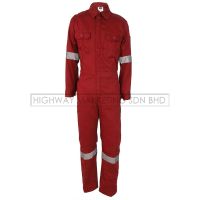 Supersonic Safety Reflective Coverall Red M - 4XL