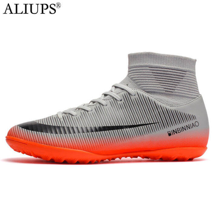 aliups-turf-black-men-soccer-shoes-kids-cleats-training-football-boots-high-ankle-sport-sneakers-size-35-45-dropshipping