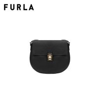 FURLA กระเป๋าสะพายผู้หญิง รุ่น GLENN S SADDLE BAG NERO