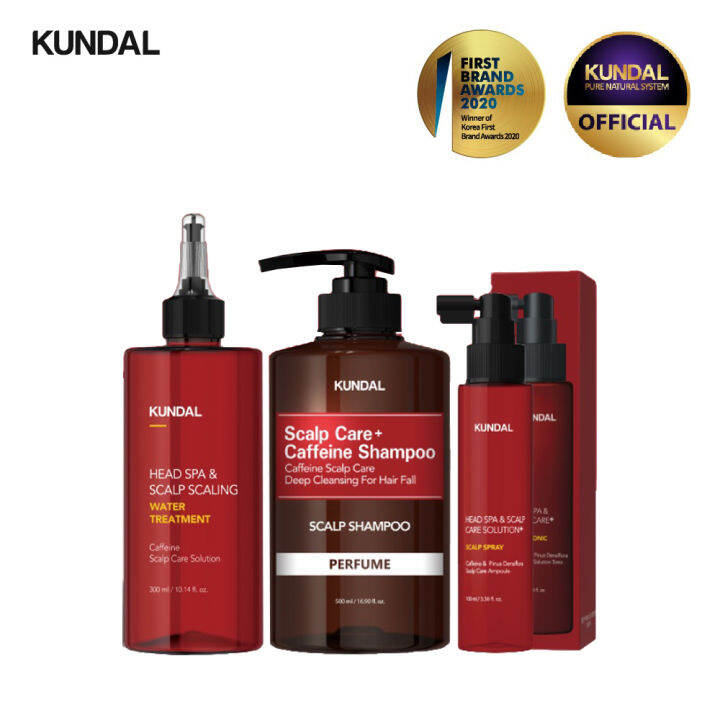 [KUNDAL][Bundle of 3] Intensive Scalp Care SET Caffeine Shampoo