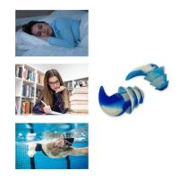 Spiral-Silicone Swimming Earplugs Professional Ear Water-Proof Silicone Earplugs Anti-Noise Sleep Soundproof Earplugs 2x F19E