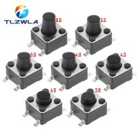 50PCS 4.5X4.5 Push Button Switch SMD 4.5X4.5X3.8 Light Touch Switch 4.5x4.5x4.3/5/6/7/8/9/10/11/12/13MM The Power Switch 4Pins