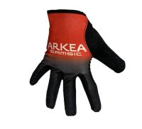 【CW】 Winter Fleece Thermal 2023 ARKEA SAMSIC TEAM RED One Pair Full Finger Cycling Jersey Gloves MTB Road Mountain Gel