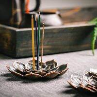 Incense Burner, Incense Holder for Sticks, Brass Lotus Incense Stick Holder