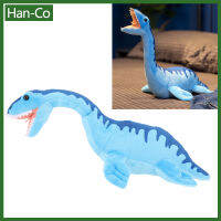 [Han-Co] Plesiosaurus ตุ๊กตาไดโนเสาร์ของเล่นของเล่นสัตว์นุ่มเหมือนจริงไดโนเสาร์สีฟ้ายัดไส้สำหรับห้องนอน