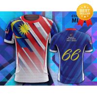 New Fashion BAJU MERDEKA 66 Jersey Malaysia MERDEKA 66 T-Shirt Long Sleeve Sports Jersey Merdeka 2023