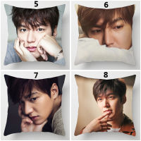 Double-sided Printing K-pop Lee Min Ho Polyester Pillowcase Car Cusion Cover Sofa Home Decorative Pillow (Without Pillow Inner)45x45CM