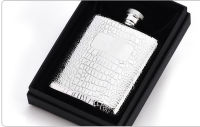 Good quality 304 stainless steel flask for alcohol,Stone crack pattern 6 ounces pocket shot,Outdoor Portable hip flask