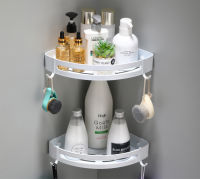 Bathroom Shelf White Corner Basket Space Aluminum Bathroom Shower Room Shelf Kitchen Storage Rack Wall Mounted