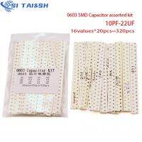 Free shipping 0603 SMD Capacitor assorted kit 16valuesx20pcs 320pcs 10PF 22UF Samples kit