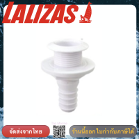 Thru-Hull with Fl.Flange,1½ for  Hose Ø32mm, L98mm, White, 10252 LALIZAS