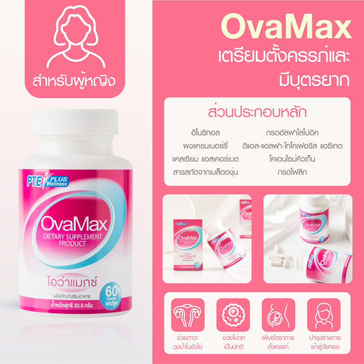 ovamax-วิตามินสำหรับคนอยากมีลูก-แถมlh5-เตรียมตั้งครรภ์-มีลูกยาก-ประจำเดือนมาไม่ปกติ-บำรุงไข่