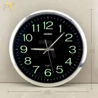 F&Y TIME นาฬิกาแขวนผนังเรืองแสง ทรงกลม12 นิ้ว เดินเรียบไม่มีเสียง เดินลาน ตัวเรือนทำจากพลาสติกคุณภาพดี สินค้าใหม่จากศูนย์100เปอร์เซ็น