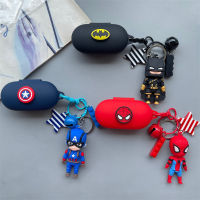 Bat-Mans Spidermans กัปตันอเมริกาเหมาะสำหรับ OnePlus TWS ซิลิโคนหูปลอกการ์ตูนไร้สายบลูทูธหูฟังแขนป้องกันการ์ตูนซิลิโคนนิ่ม