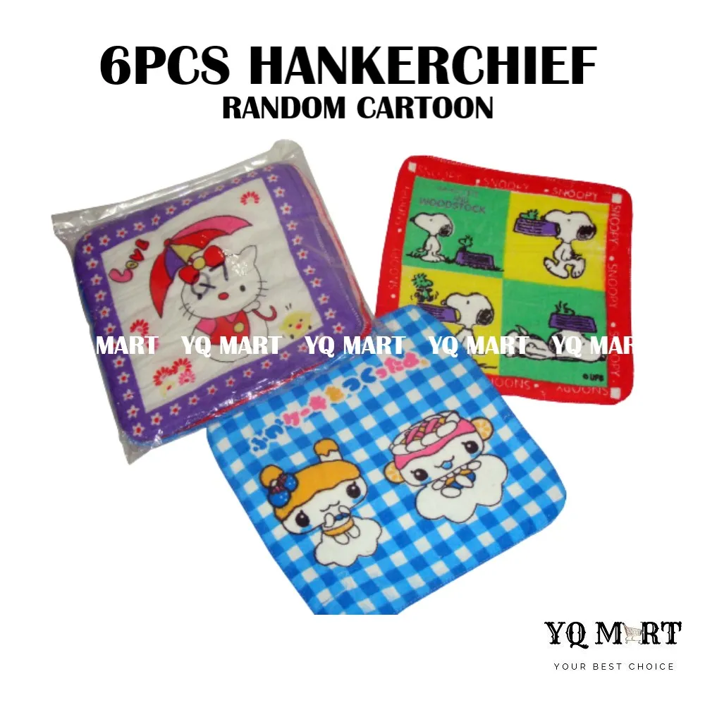6PCS Kid'S Towel/ Handkerchief/ Cartoon Handkerchief | Lazada
