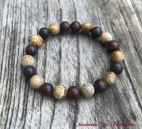 สร้อยข้อมือหินสี Natural Picture Jasper - Natural Brecciated Red Jasper