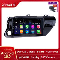 Seicane 10.1นิ้วAndroid 10.0หน้าจอสัมผัสHDวิทยุสำหรับ2016 2017 2018 TOYOTA HILUX LHD/RHDที่มีบลูทูธGPS NaviระบบUSB FMพวงมาลัยควบคุมการสนับสนุนDVRกล้องถอยหลังOBD