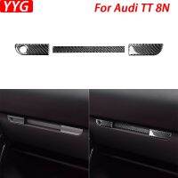 For Audi TT 8N 2001-2006 Carbon Fiber Co-pilot Storage Box Panel Handle Trim Cover Car Interior Decoration Accessories Sticker