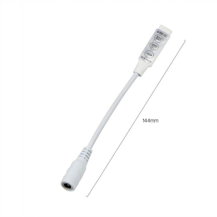 worth-buy-ตัวควบคุมไฟหรี่-rgb-dc-12v-3528-5050แถบไฟ-led-มินิ3ปุ่มปรับความเร็ว-สี-ความสว่าง