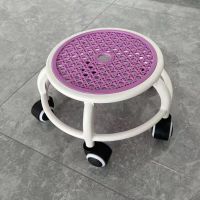 【Ready】? Sm low stool h il wheels home mg cool breeze pedicure stool h baby learng walkg stool dor mute rotatg stool