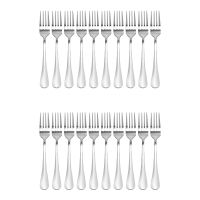 20 PCS Fork Table Stainless Steel Steak Fork Forks Cutlery Dinner Table, Fruit Salad, Steak-18.5cm Total Length