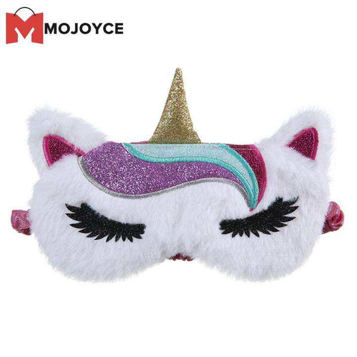 MOJOYCE Cartoon Girls Kids Eye Mask Sleeping Blindfold Plush Rest