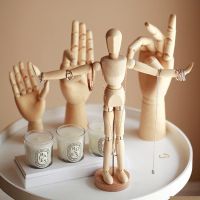 ❒✌◄ ของเล่นไม้ตุ๊กตาฟิกเกอร์ Palm Joint Man สําหรับตกแต่งบ้าน