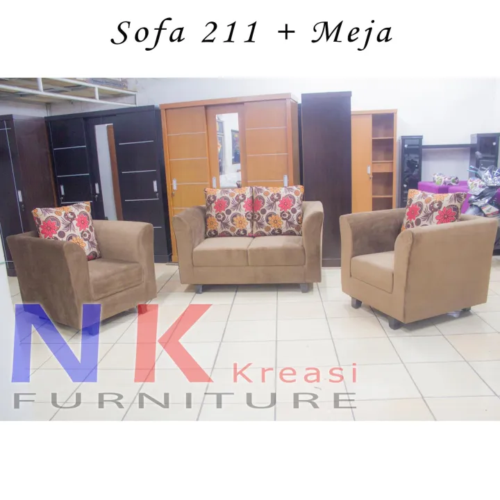 Sofa Kursi Ruang Tamu Minimalis 211 Minimalis Mewah + MEJA TAMU ...