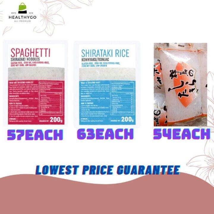 SHIRATAKI NOODLE/RICE keto approve 200G Lazada PH