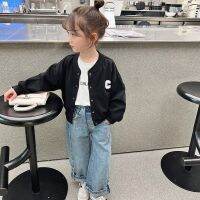 [Childrens clothing] เสื้อโค้ตสตรีฤดูใบไม้ร่วง2022ใหม่เสื้อผ้าแฟชั่นเด็กสไตล์ต่างประเทศเครื่องแบบเบสบอลสั้นทารกส่วนบาง