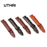 UTHAI Z08 Watch Band Genuine Leather Straps 10-24mm Watch Accessories High Quality Brown Colors Watchbands