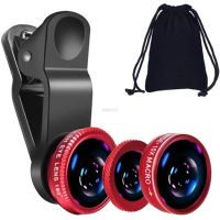 ZZOOI Portable 3 In1 Fish Eye Camera Mobile Phone Lens for Smartphone Wide Angle Fisheye Lens Clip Macro Telephone Android Accessoires