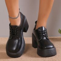 Women Shoes 2023 Spring New Fashion Round Toe Mary Janes Pumps Women Lolita Sweet Thick High Heel Platform Casual Shoes Woman