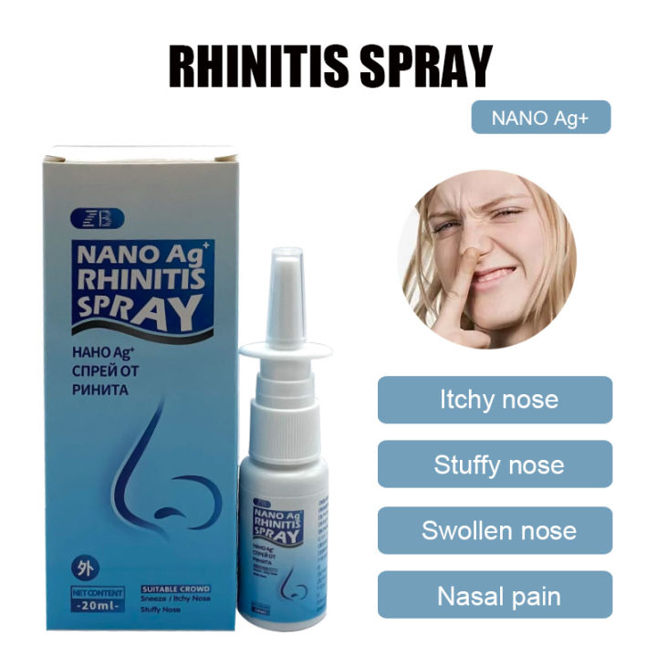 20ml Nano Silver Nasal Spray Rhinitis Ointment Sinusitis Killer Clean