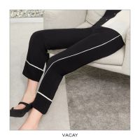 [VACAY] TWOTONE CREPE PANTS กางเกงขายาวผู้หญิง กางเกงทูโทน กางเกงทำงานผู้หญิง เสื้อผ้าแฟชั่น