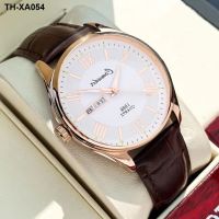 German counter ultra-thin automatic mens watch waterproof calendar luminous student leather cool and handsome