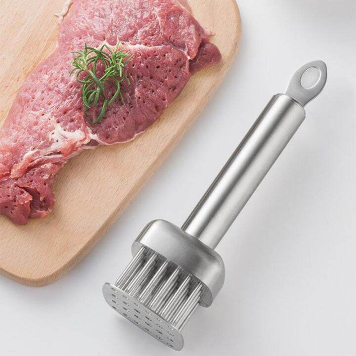 1pcs-meat-tenderizer-304-stainless-steel-hammer-meat-artifact-professional-quick-knocking-hammer-pine-meat-needle-portable