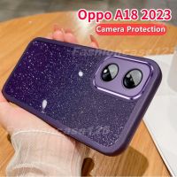 เคสเงาวับบลิงหรูหรา A18 Oppo 2023สำหรับ OPPO A18 G 4G A 38 18 18A OppoA38 OppoA18 4G 5G 2023ซิลิโคนนิ่มป้องกันเลนส์กล้องฝาหลังกันกระแทก