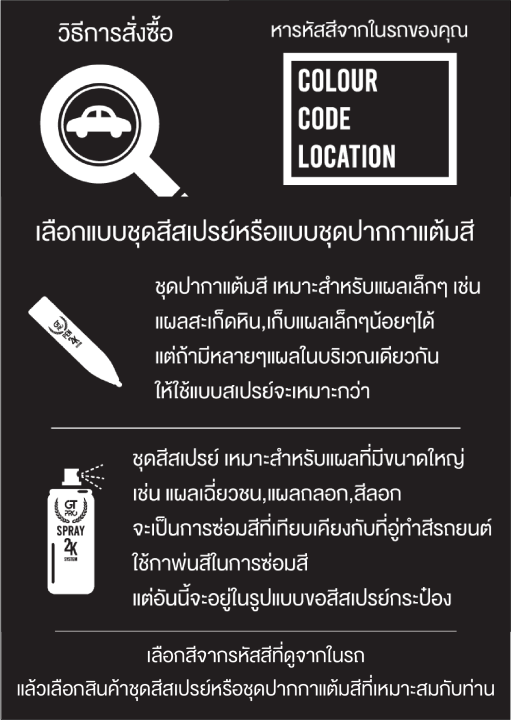 ปากกาแต้มสีรถยนต์-toyota-gt-pro-แบบชุดพร้อมทำ-touch-up-paint-pen-โตโยต้า