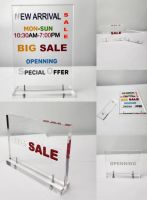 Premium Acrylic sign / ป้ายอะคริลิค ขนาด A6 , A5 , A4 พรีเมี่ยม (ข้อความทักแชท เลือกสีได้ 2สี)