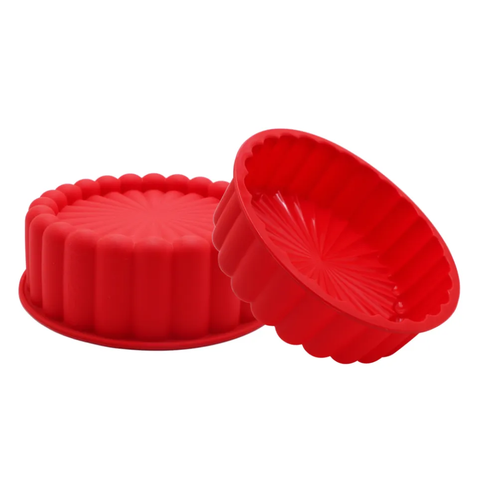 DIY Cake Pan Round Silicone Cakes Pan Sponge Flan Mold Strawberry