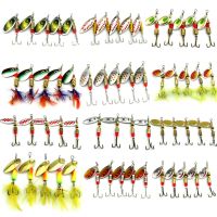 hot！【DT】 5PCS/Set Spinner Fishing Bait Metal Hard isca artificial wobbler Tackle